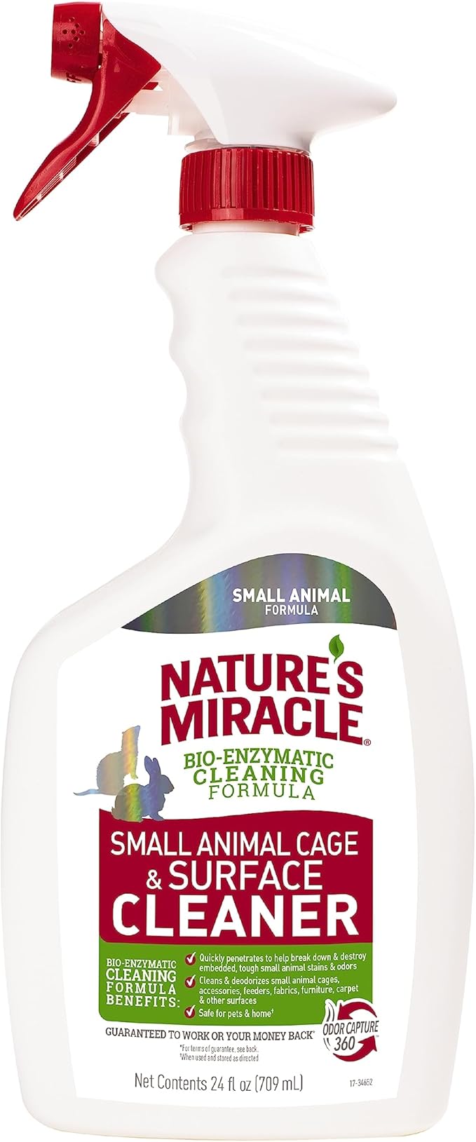 Nature's Miracle Small Animal Cage Cleaner & 30 Count Scrubbing Wipes Bundle