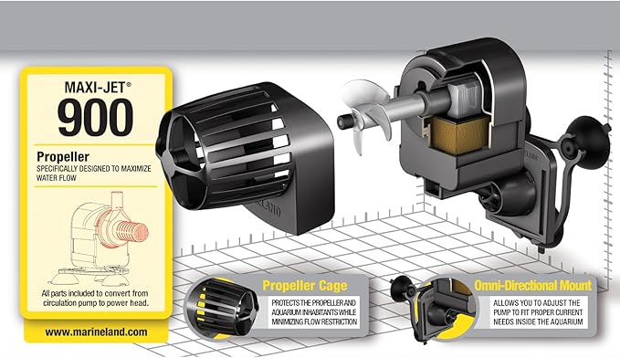 Marineland Maxi-Jet 900, Multi-Use Water Pump And Power Head, Fully Convertible