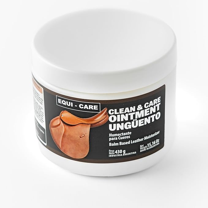 EQUI - CARE: Clean & Care Ointment. Tallow and Beeswax, Deeply Moisturize and Condition Your Leather tack and Equipment. Nourishing Ointment Keeps Leather Soft, Supple and Resistant to wear and Tear.