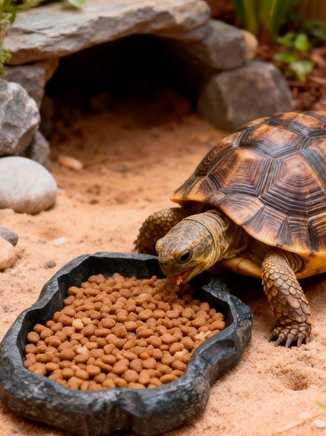Tortoise Water Dish, 7.1 * 5.5 * 0.8in Reptile Water Dish, Reptile Food Dish Suitable for the Feeding and Watering Needs of Various Pets