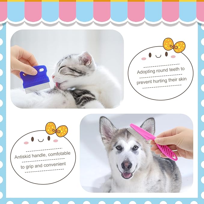 Rabbit Grooming Kit, Rabbit Brush for Shedding with Bunny Nail Clipper, Rabbit Nail Trimmers with Pet Combs for Hamster Guinea Pig Ferret by KALAMANDA