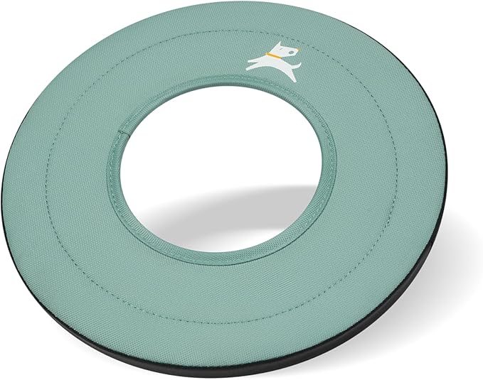 OllyDog Mini Super Flyer, Floating Dog Disc for Water Play – Soft Durable Dog Fetch Toy, Eco-Friendly Recycled Material, Gentle on Teeth, Lightweight Flying Disc for Medium, Small Dogs (Surf, 9")