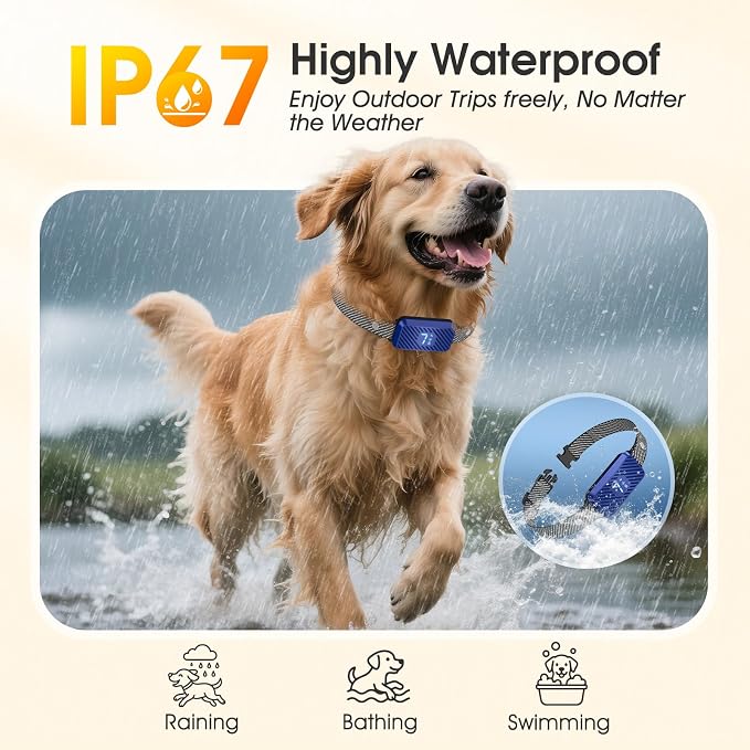 Dog Bark Collar for Large Medium Small Dogs, Effective No-Bark Collar, Smart Barking Collar, 2026 Upgraded Bark Collar with 7 Sensitivity, 3 Modes, Dark Blue