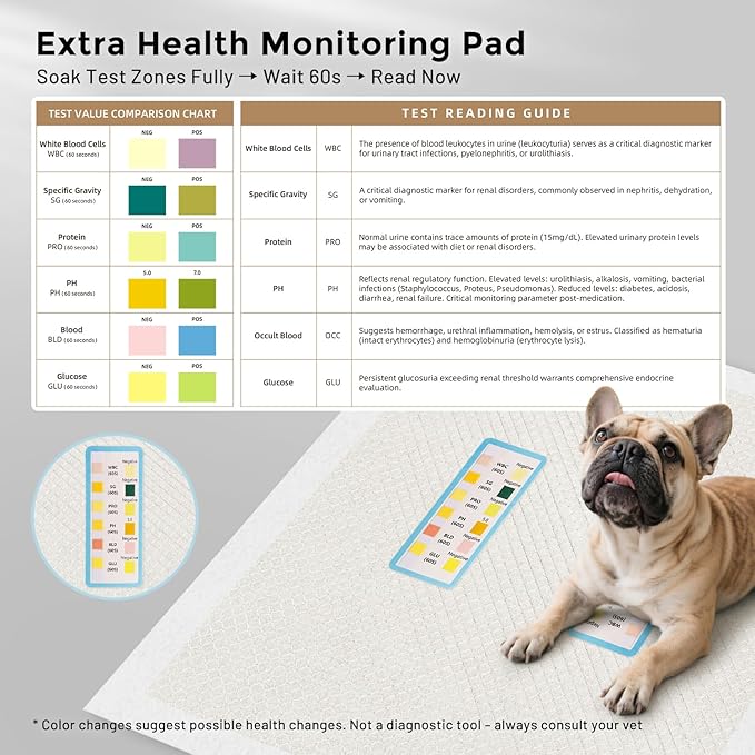 ZOMISIA Charcoal Puppy Pee Pads for Dogs, 22"x22" 50 Counts + 1 Extra Health Monitoring Pad - Disposable Dog Potty Training Pads, Odor-Control, Super Absorbent & Leak-Proof