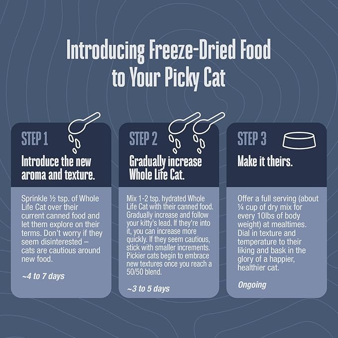Whole Life Cat Freeze Dried Cat Food - Human-Grade Wet Food Toppers, Snacks & Lickable Treats, Instantly Hydrating Natural Broth Just Add Water - Salmon & Tuna, 4.5 Oz