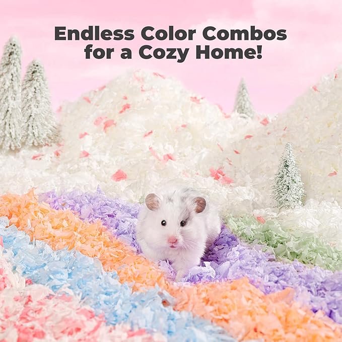 Hamster Bedding: Odor Control and Dust-Free Moisture Absorbent Natural Paper Small Pet Bedding - for Hamsters, Pigs, Guinea and Rabbits, 12 Liters