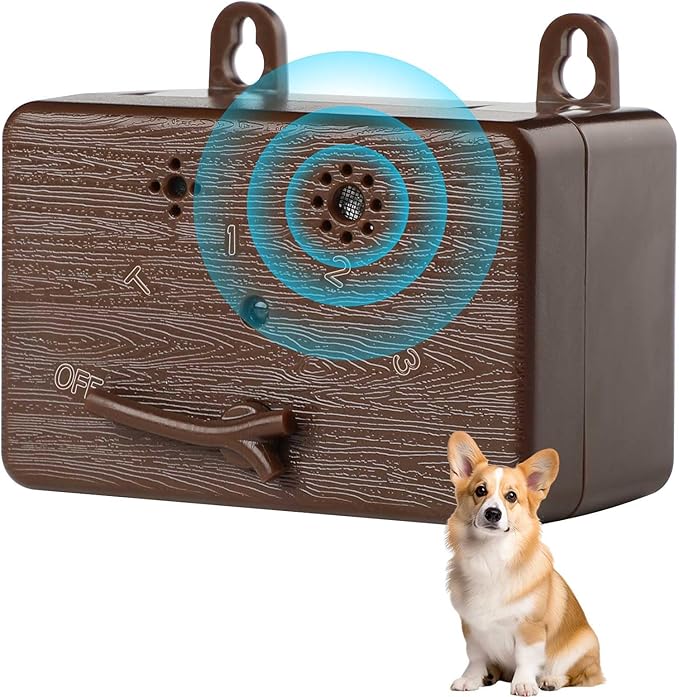 GlossyEnd Anti Barking Device for Dogs, 50 FT Ultrasonic Dog Barking Control Device, 4 Modes Bark Box,Neighbor Dog Silencer, Dog Barking Silencer for Indoor and Outdoor Use