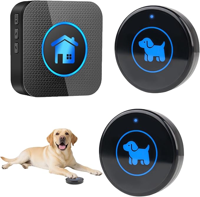 Dog Door Bell 2026 Enhanced Touch, Wireless Doggie Doorbell for Potty Training to Go Outside, IP65 Waterproof, 1000ft Range, 55 Melodies, 5 Modes & Adjustable Volume, 2 Buttons
