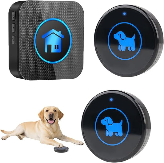 Dog Door Bell 2026 Enhanced Touch, Wireless Doggie Doorbell for Potty Training to Go Outside, IP65 Waterproof, 1000ft Range, 55 Melodies, 5 Modes & Adjustable Volume, 2 Buttons