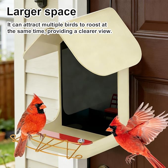 Metal Perch Extender for Smart Bird Feeder, Durable Perch Extender with Screws & Washers Bird Feeder Accessories & Replacement Parts for More Birds Resting Space