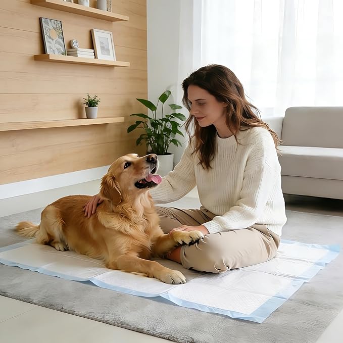 SCLOSE Pee Pads for Dogs Extra Large 30"x36", 50 Count Puppy Pads XXL, Potty Pads for Dogs, Super Absorbent & Leak-Proof, Disposable Training Pads for Puppies, Doggie Pads, Blue