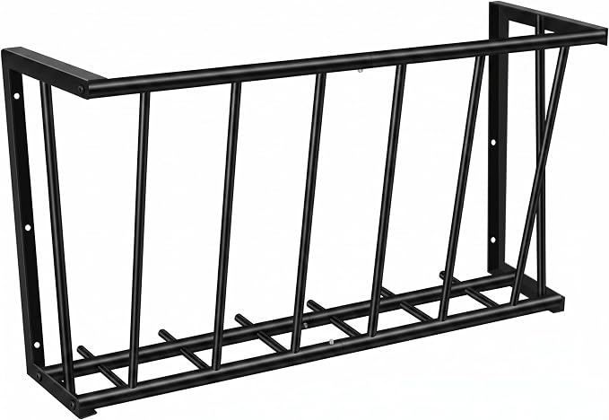 Wall Mount Hay Rack, 30" Steel Hay Feeder& Blanket Holder,20 Gallon Capacity Livestock Feeder for Goats, Sheep and Storage