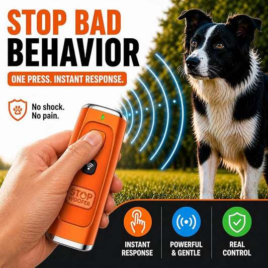 NEW 2026 Dog Bark Deterrent Device - Ultrasonic Anti Barking Device for Dogs - Humane Rechargeable Bark Control & Dog Training Tool for Small Medium Large Dogs - Indoor Outdoor Anywhere Daily