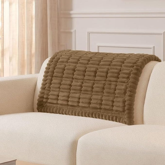 Smiry Couch Cover for Dogs, Non Slip Washable Sofa Protector for Pets, Soft Furniture Cover for Pet, Stylish Sofa Covers, Cozy Protect Against Fur, Dirt & Everyday Messes (Mocha Brown, 35.4" x 35.4")