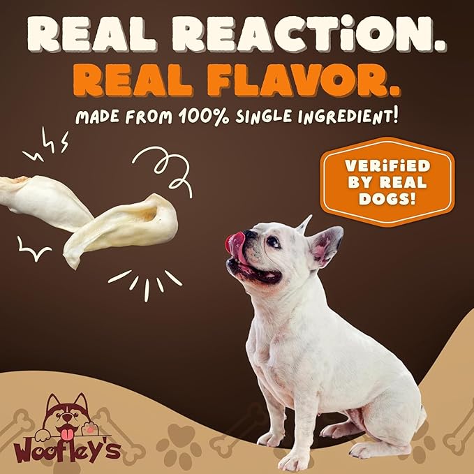 Woofley's - 100% Natural Whole Lamb Ear Dog Chews- 100 Count - Our Healthy Dog Lamb Ears are Easy to Digest and Great for Small, Medium Or Large Dogs