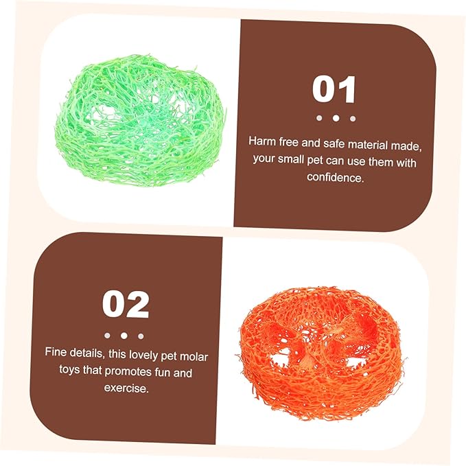 Totority Bunny Teeth Cleaning Chew for Small Pets Indoor Hamster and Rabbit Dental Care Fun Kit for Healthy Teeth and Play