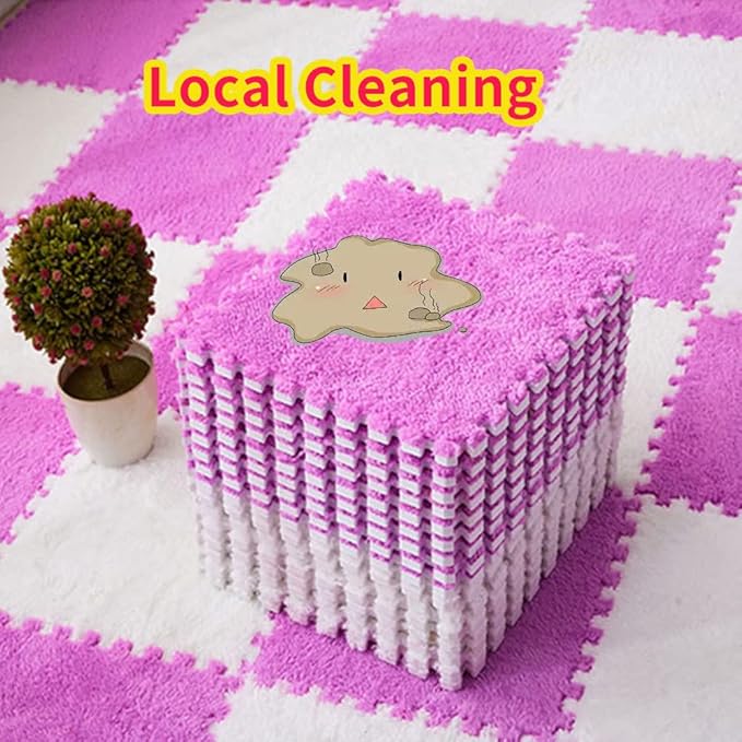 10Pcs 11” x 11” Guinea Pig Pads Washable, Reusable Guinea Pig Fleece Cage Liners, Soft Warm Rabbit Sleep Mat Blanket Bed (Purple)