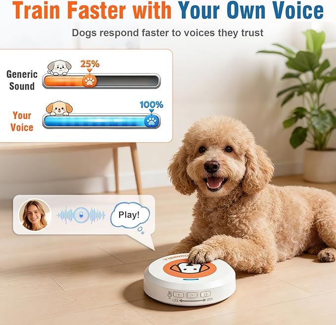 ChunHee Recordable Bells for Dog Training to Go Outside - Dog Door Bell with 5 Adjustable Volume | Bell for Dogs to Ring to Go Potty | Teach Puppies to Signal to Go Outside & Potty