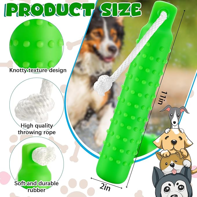 Blueweenly 4 Pcs Dog Bumper Toy for Water Retrieving Plastic Puppy Training Dummy Dog Float Toy Lightweight for Float on The Water Pool Outdoor Training Hunting Fetching (Green and Orange)