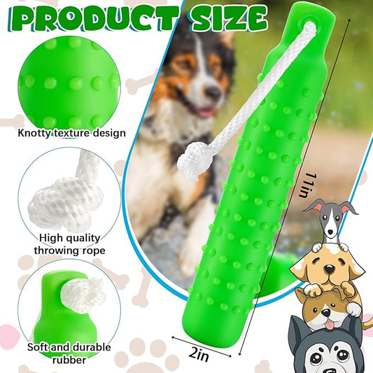 Blueweenly 4 Pcs Dog Bumper Toy for Water Retrieving Plastic Puppy Training Dummy Dog Float Toy Lightweight for Float on The Water Pool Outdoor Training Hunting Fetching (Green and Orange)