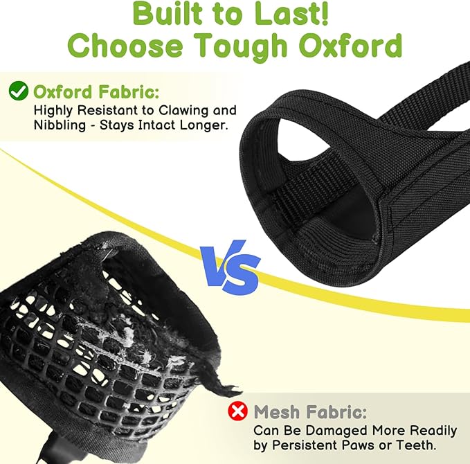 Mayerzon Short Snout Dog Muzzle for Small Medium Dogs, Soft & Sturdy Fabric, Anti Excessive Biting Chewing, Suits Schnauzer Bully Boxer Puppy for Grooming Vet Visits Walk, Allows Drinking(Black, M)