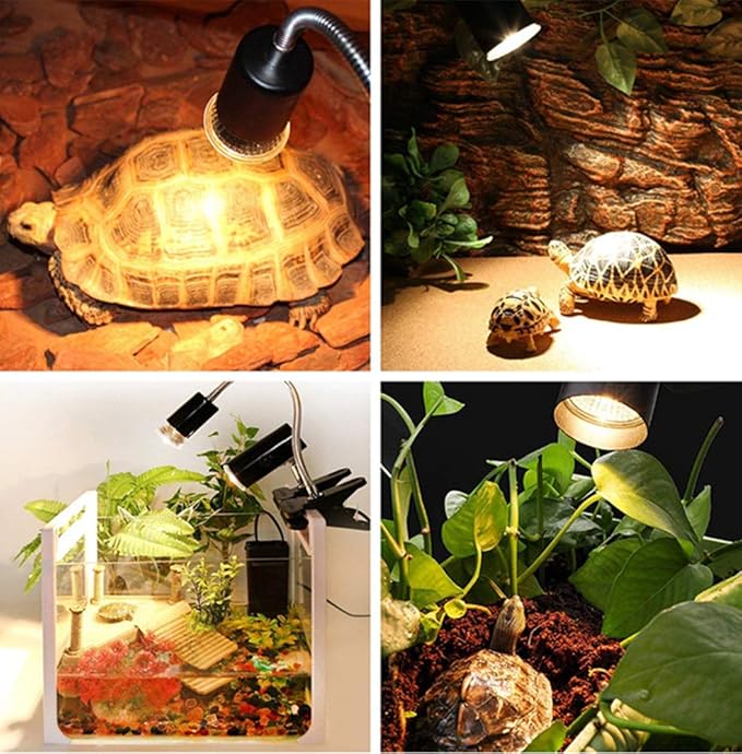 JKLcom UVA UVB Reptile Light 50W UVA + UVB Full Spectrum Sun Lamp UV Heating Lamp for Turtle Aquarium Aquatic Reptile Lizard,E27/E26 Base,110V,50W,Pack of 6