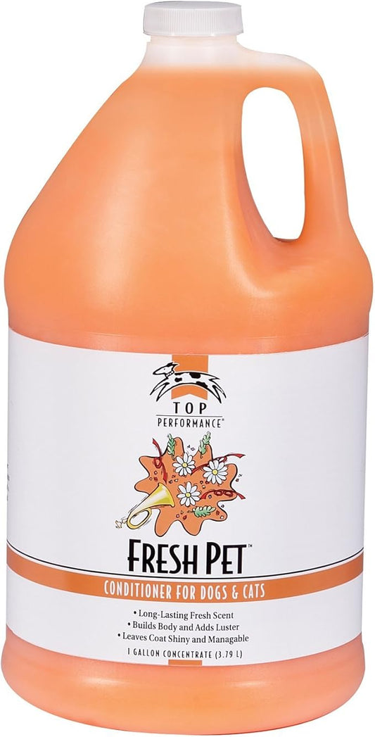TOP Performance Fresh PET Conditioner for Dogs and Cats, Fresh Scent, 1-Gallon Concentrate