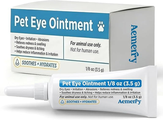 Velvet Aura Pet Eye Cream for Dogs, Cats, Horses, Cattle & Birds – 3.5g Tube Gentle Daily Eye Care Cream, Easy Application for Animal Eye Comfort