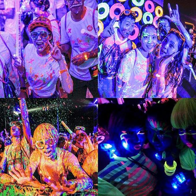 60W LED Black Flood Light with Plug, Black Light for Indoor/Outdoor Parties, Body Paints, Aquariums, Entertainment Venue
