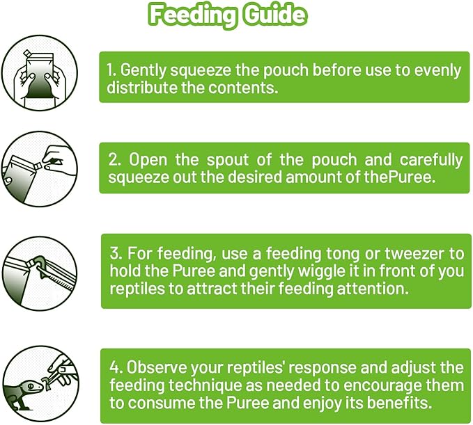 Crested Gecko Food Insect Puree, Dubia Paste Reptile Food Made with Fresh Insects 2.82oz