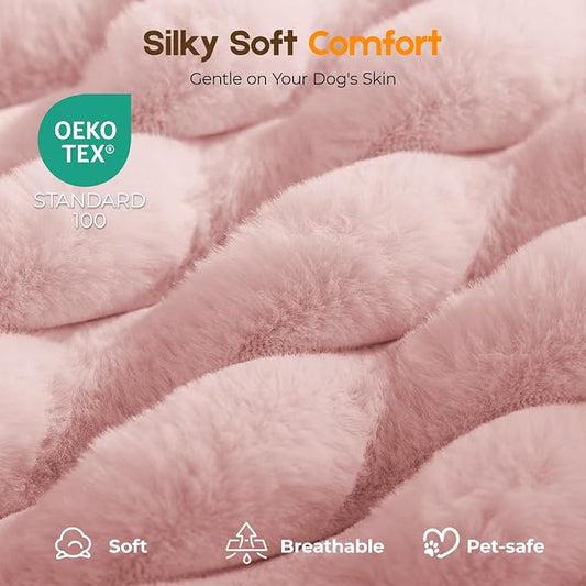 Orthopedic Dog Bed for Medium Dog, Waterproof Pet Bed,Non-Slip Bottom and Egg-Crate Foam with Removable Washable Cover Crate Bed,Pink,30"x20"x3"