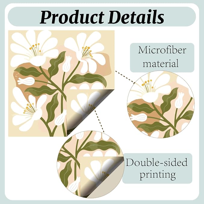 CREATCABIN 6Pcs Glasses Cleaning Cloth Microfiber Cleaning Cloths Multicolor Floral Glasses Cleaner Wipes Soft Microfiber Reusable for Eyeglasses Camera Lens Laptops Screens Cell Phone 6 x 6 Inch