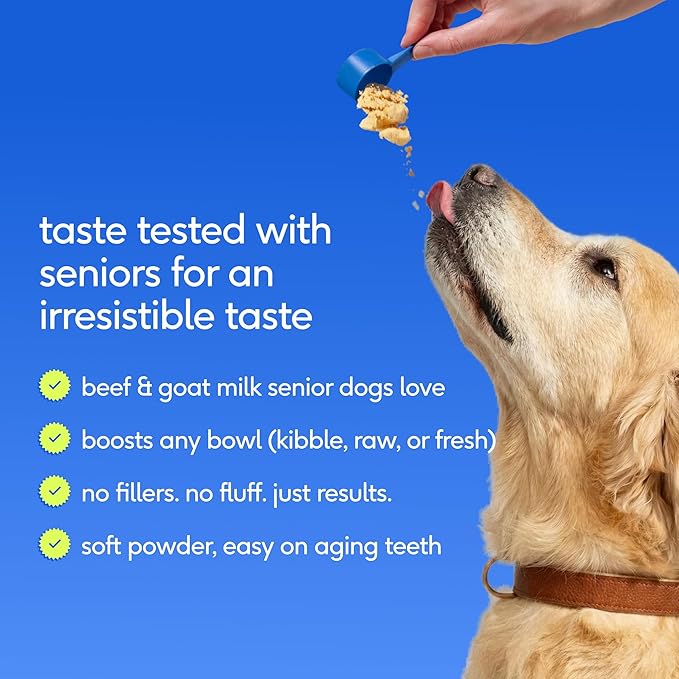 Native Pet Senior Daily Dog Vitamins & Supplements – 12-in-1 Dog Multivitamin Powder for Senior Dogs – Supports Mobility, Cognition, Digestion, Immune Health & More – 30 Scoops