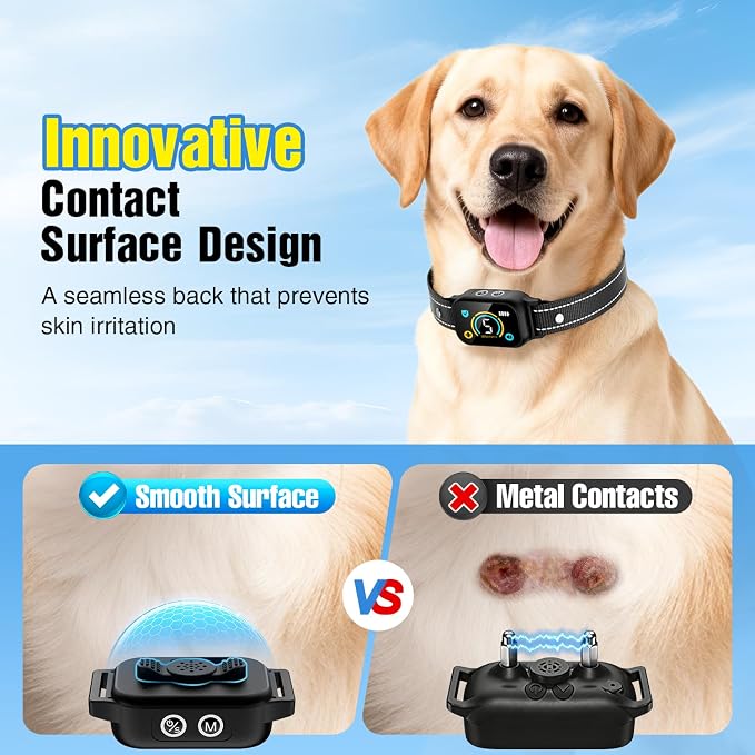 2 Pack Bark Collar, Smart Dog Bark Collar for Large Medium Small Dogs, Rechargeable Ultra-Light Training Collar with Beep Vibration, Anti Barking Device with 5-Level Sensitivity (Fuchsia)