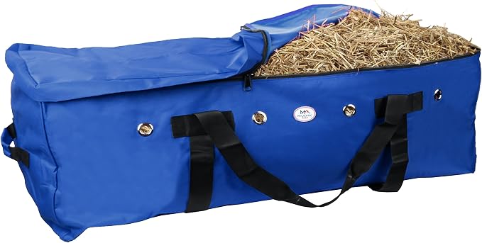 Majestic Ally 1200 D Nylon Fabric Large 44” x 20” x 16” and Extra Large 52" x 27" x21" Heavy-Duty Hay Bale Storage Bag (Royal Blue, X-Large)