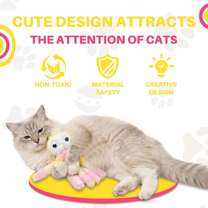 Walfront Octopus Door-Hanging Cat Wand Toy – Interactive Teaser with Swinging Tentacles, Hands-Free Self-Play Toy for Indoor Cats & Boredom Relief