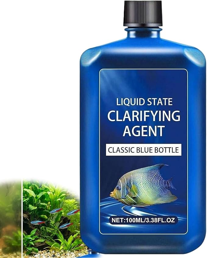 Fast-Acting Aquarium Water Clarifier, Powerful Freshwater Aquarium Water Purification Clarifier, Clears Cloudy Fish Tank, Liquid State Clarifying Agent, for Freshwater