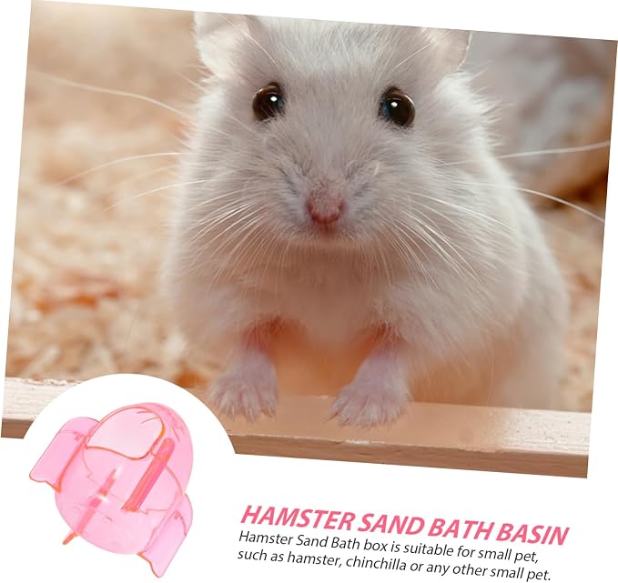 Hamster Bath Container Smooth Edges Multi-Functional Guinea Pig Bathtub for Small Pets Bathing and Cleaning Needs