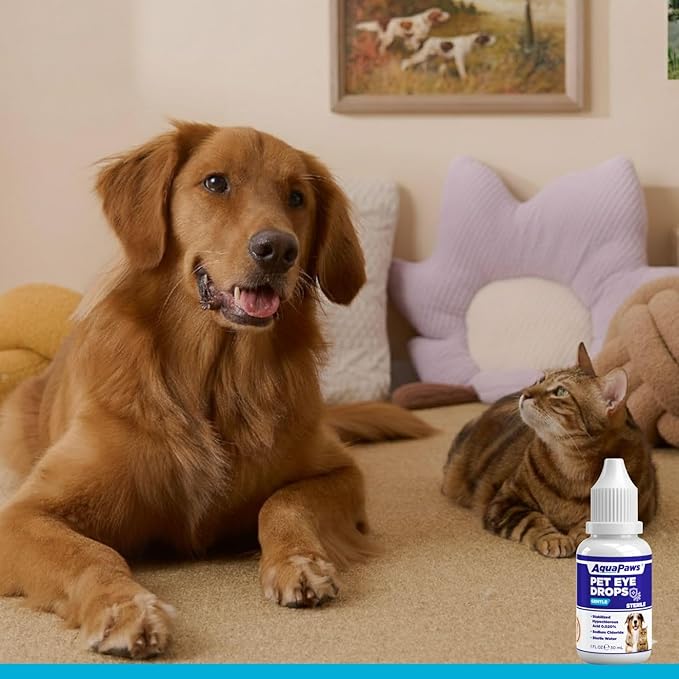 Dog Eye Drops and cat Eye Drops, pet Eye Drop,Relieve Dry Eyes Pink Eyes, Pet Tear Stain Cleaner Horses (0.98 Fl Oz)