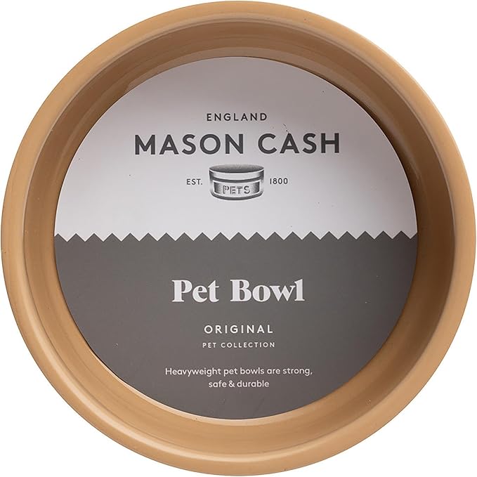 Mason Cash: Cane Rabbit Bowl - 5.2", 13.5oz - Tan Food-Water Feeding Dish, Durable Ceramic Stoneware, Microwave-Dishwasher Safe, Pet Feeding-Hydration