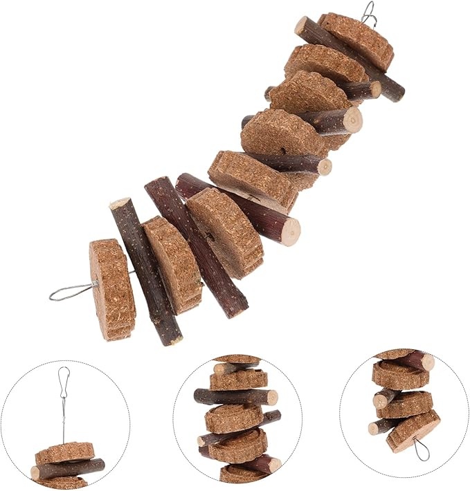 Totority Natural Carrot Branch Molar Chewing for Rabbits and Small Pets Healthy Teeth Cleaning Bunny and Guinea Pig Dental Care Treat Safe Non-Toxic Small Animal