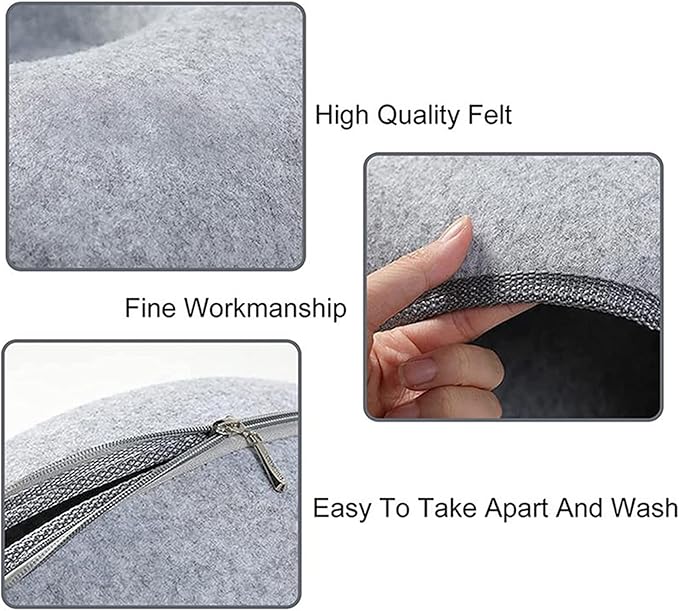 Thicken Felt Round Bed Warm Soft Tunnel Tube Small Pet Detachable Design Easy to Large Capacity Winter Pet Bed