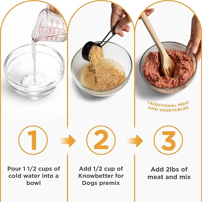 Know Better Chicken Recipe Homemade Dog Food Premix - Complete Raw or Homemade Meal Mix for Small Breeds - Puppies & Adults - Easy-to-Prepare Balanced Nutrition - Pet Food Supplies - 24 Oz