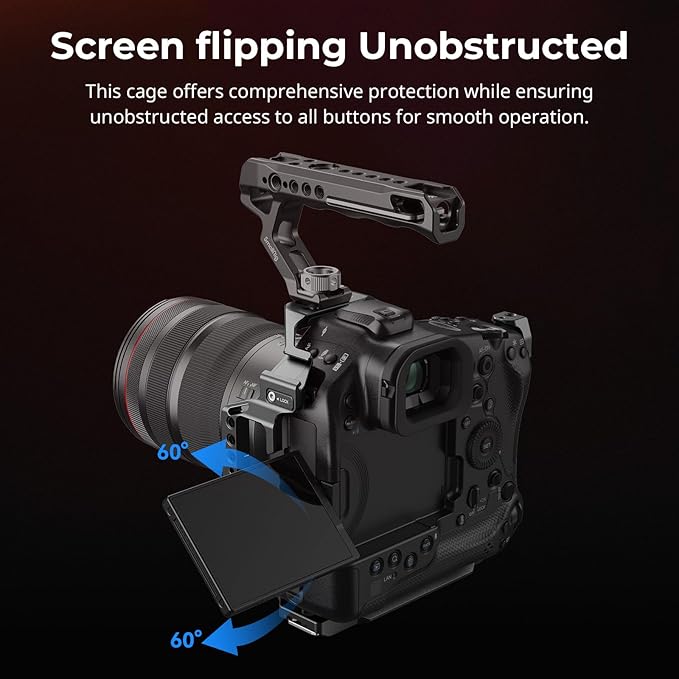 SmallRig Cage for Canon R1, Full-Cover R1 Cage with Detachable Cold Shoe Mount, Quick Release Plates for Arca, 1/4"-20 & 3/8"-16 for ARRI locating holes, Support Vertical and Horizontal Shooting- 5413