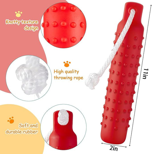 Blueweenly 8 Pcs Dog Bumper Toy for Water Retrieving Plastic Puppy Training Dummy Dog Float Toy Lightweight for Float on The Water Pool Outdoor Training Hunting Fetching (Orange and Red)