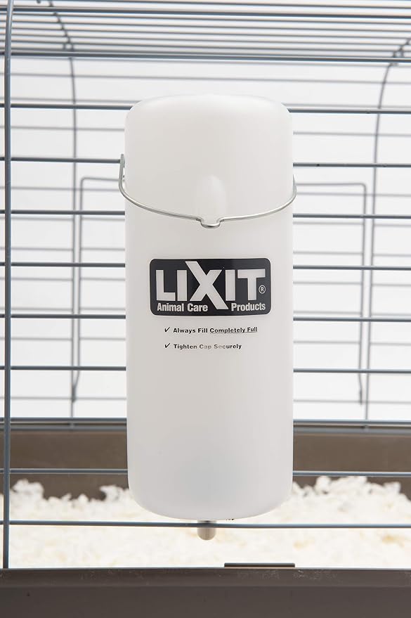 Lixit Wide Mouth BPA-Free Water Bottles with Colorful Graphics for Guinea Pigs, Rats, Chinchillas and Other Small Animals. (32oz)