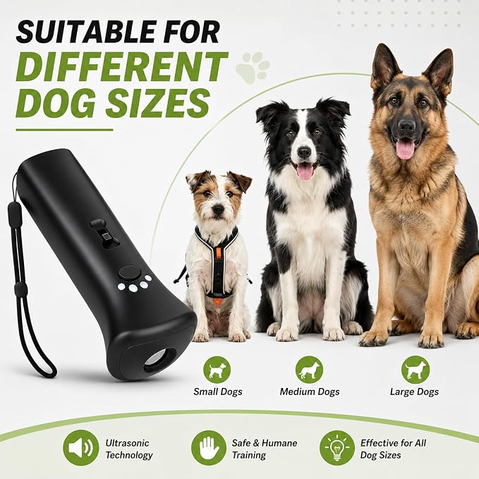 Trainer Ultrasonic for Dogs, Anti Barking Device for Dogs, 32 Ft Range Barks No More, Dog Training Device Safe & Rechargeable for Indoor &Outdoor (1PC)