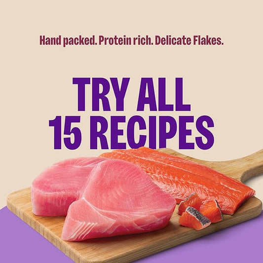 Wellness CORE Signature Selects Shredded Adult Canned Wet Cat Food, Natural, Protein Rich, Grain Free, Skipjack Tuna and Shrimp Entrée Recipe, 5.3 oz, Pack of 12 Cans