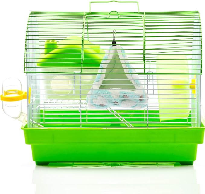 Cabilock Small Animal Warm Cotton Nest Bed, Comfortable Resting Place for Hamsters and Squirrels, 22x21cm Blue Sleeping House for Winter