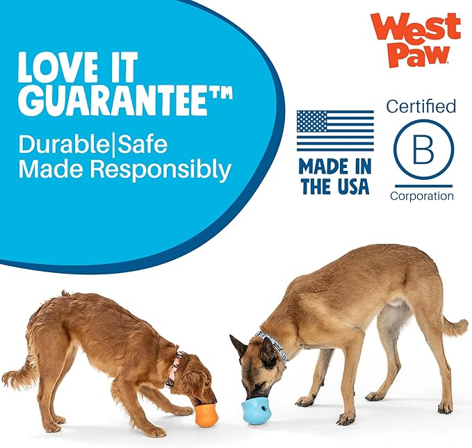 WEST PAW Zogoflex Toppl Interactive Treat Dispensing Puzzle Dog Toy for Mental Stimulation & Enrichment-Holds Kibble & Treats-Lickable, Freezable & Dishwasher Safe-Made in USA-XL-Cardinal Red